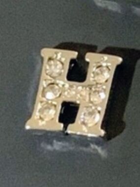 Letter H Or Eta Bling Charm For Floating Lockets